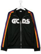 Gcds Kids Teen Logo Printed Jacket - Black
