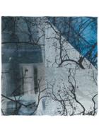 Faliero Sarti Tree Print Scarf - Blue