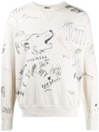 Isabel Marant Sketch-print Sweatshirt - Neutrals