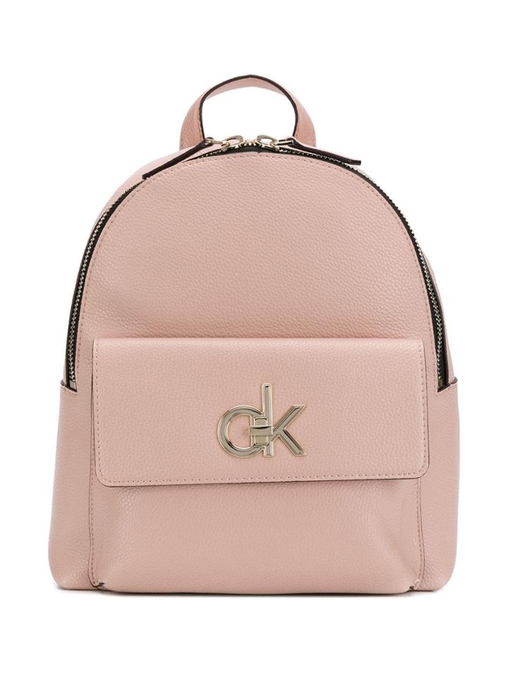 Calvin Klein Logo Plaque Backpack - Pink