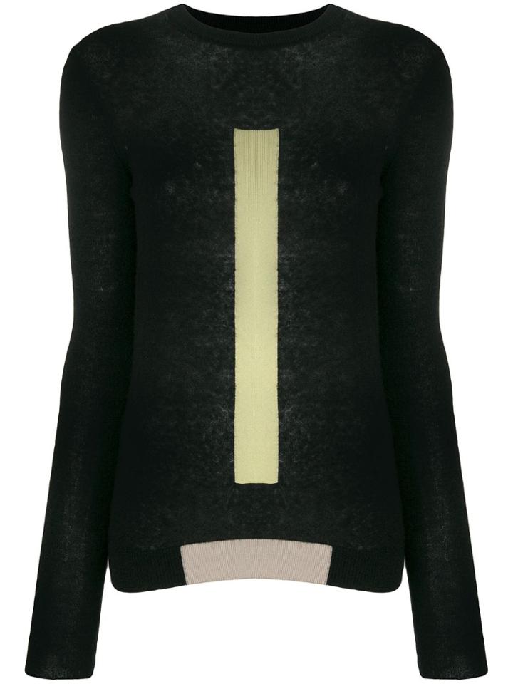 Rick Owens Panelled Crewneck Sweater - Black
