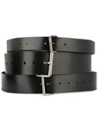 Ann Demeulemeester Kenya Stacked Belts - Black