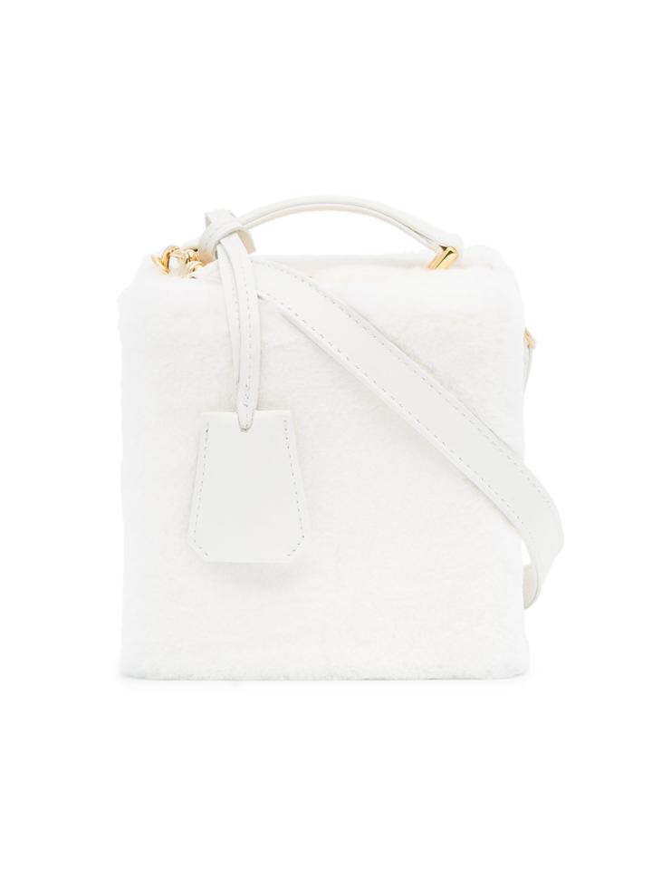 Natasha Zinko Rex Rabbit Fur Box Bag - White