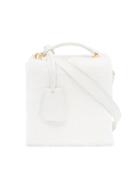 Natasha Zinko Rex Rabbit Fur Box Bag - White