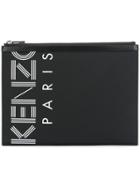Kenzo Logo Printed Pouch - Black