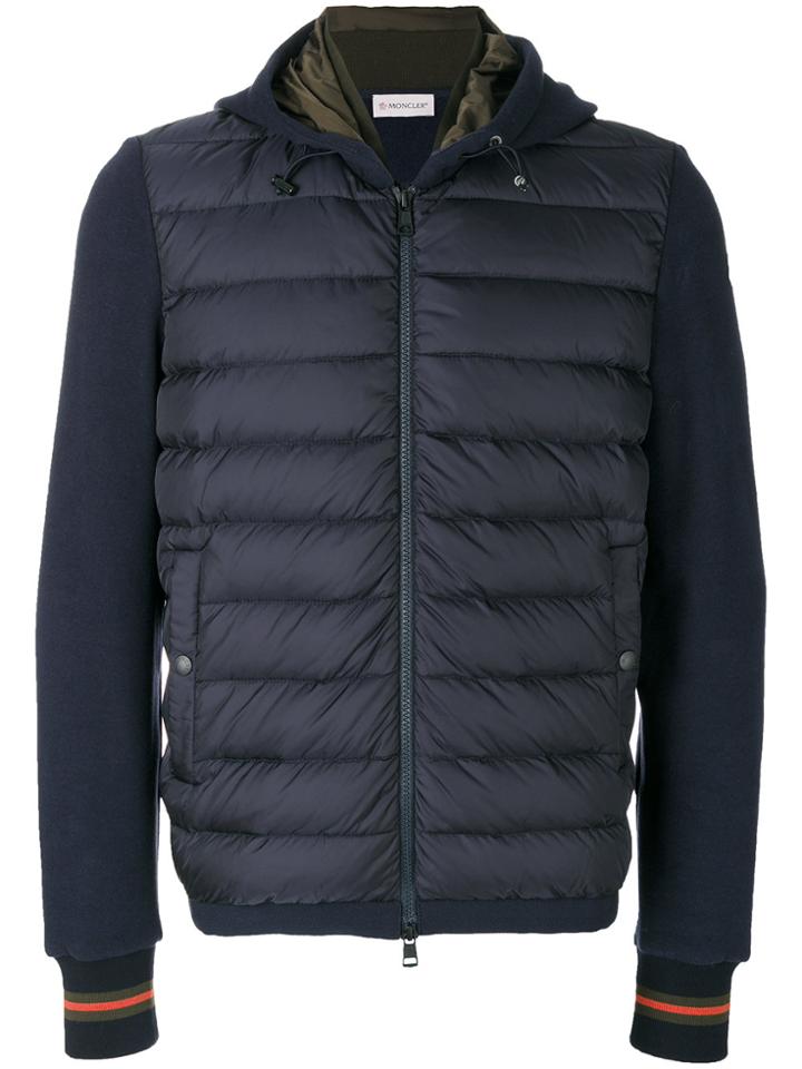 Moncler Padded Front Zip Sweatshirt - Blue