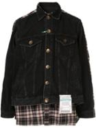 Maison Mihara Yasuhiro Flat Layered Denim Jacket - Black