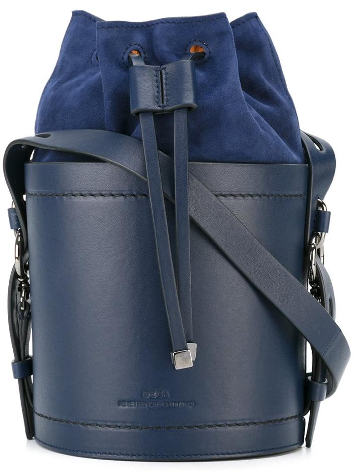 Desa 1972 Contrast Lining Bucket Bag, Women's, Blue