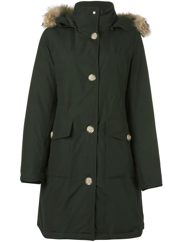 Woolrich 'long Bear' Coat, Women's, Size: Small, Green, Cotton/polyamide/feather Down