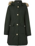 Woolrich 'long Bear' Coat, Women's, Size: Small, Green, Cotton/polyamide/feather Down