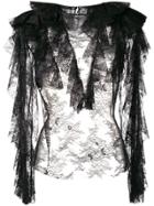 Philosophy Di Lorenzo Serafini Ruffle Lace Top - Black
