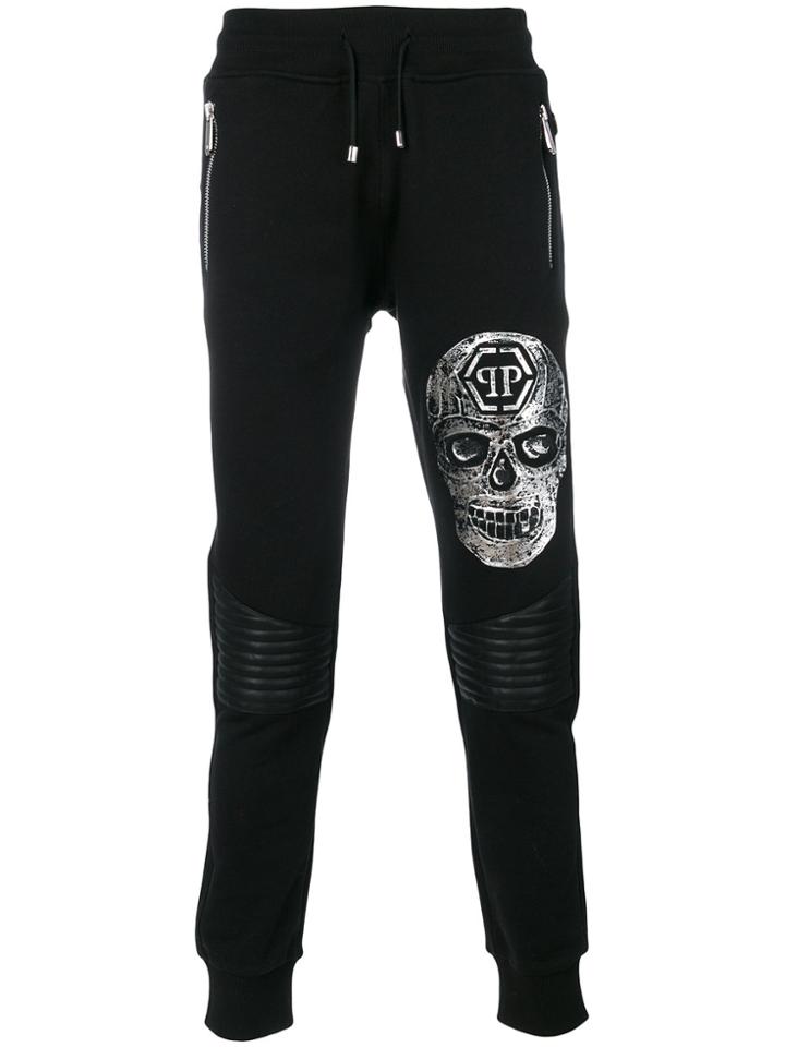 Philipp Plein Manmade Skull Track Pants - Black
