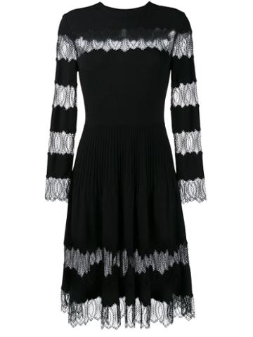 Huishan Zhang 'scarlett' Midi Dress, Women's, Size: 14, Black, Cotton/spandex/elastane/nylon/polyurethane