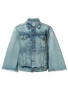 Nsf Flared Sleeve Denim Jacket, Women's, Size: Small, Blue, Cotton