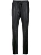 Nk Leather Straight Trousers - Black