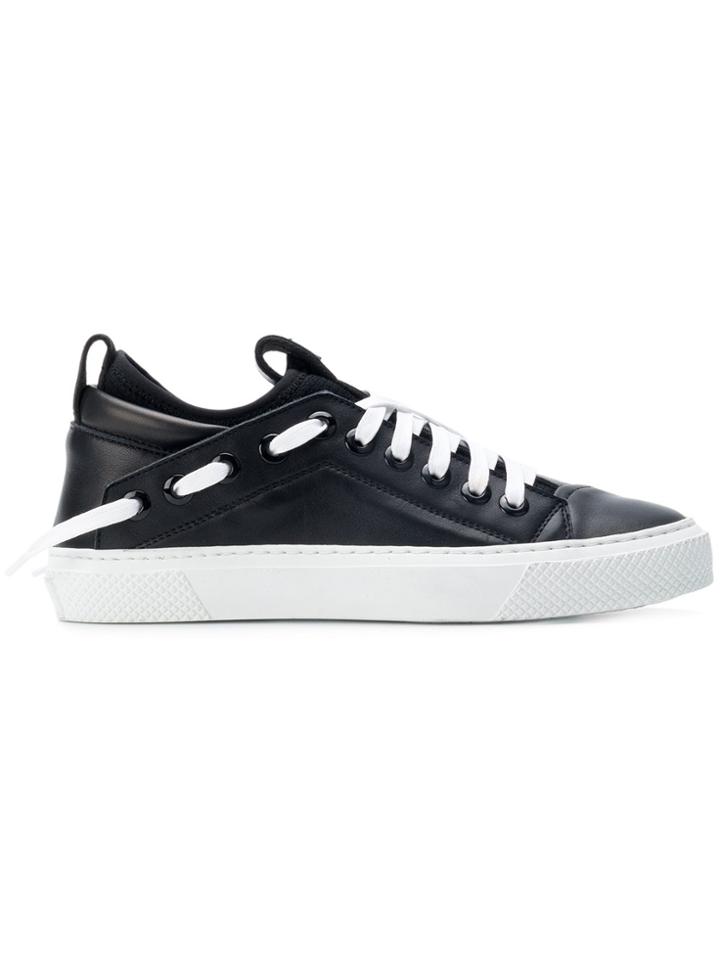 Bruno Bordese Embossed Logo Sneakers - Black