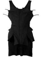 Yohji Yamamoto Corset Tank Top, Women's, Size: 1, Black, Cotton/linen/flax/polyester