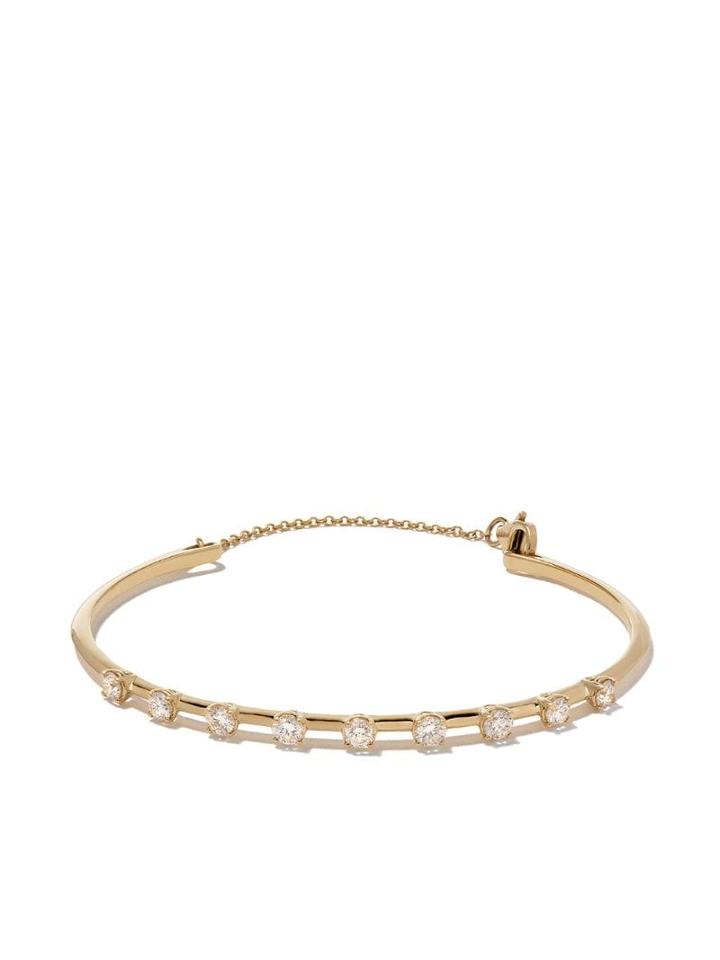 As29 18kt Yellow Gold Mye Diamond Bangle