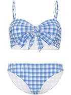 Palm Angels Gingham Printed Bikini Set - Black