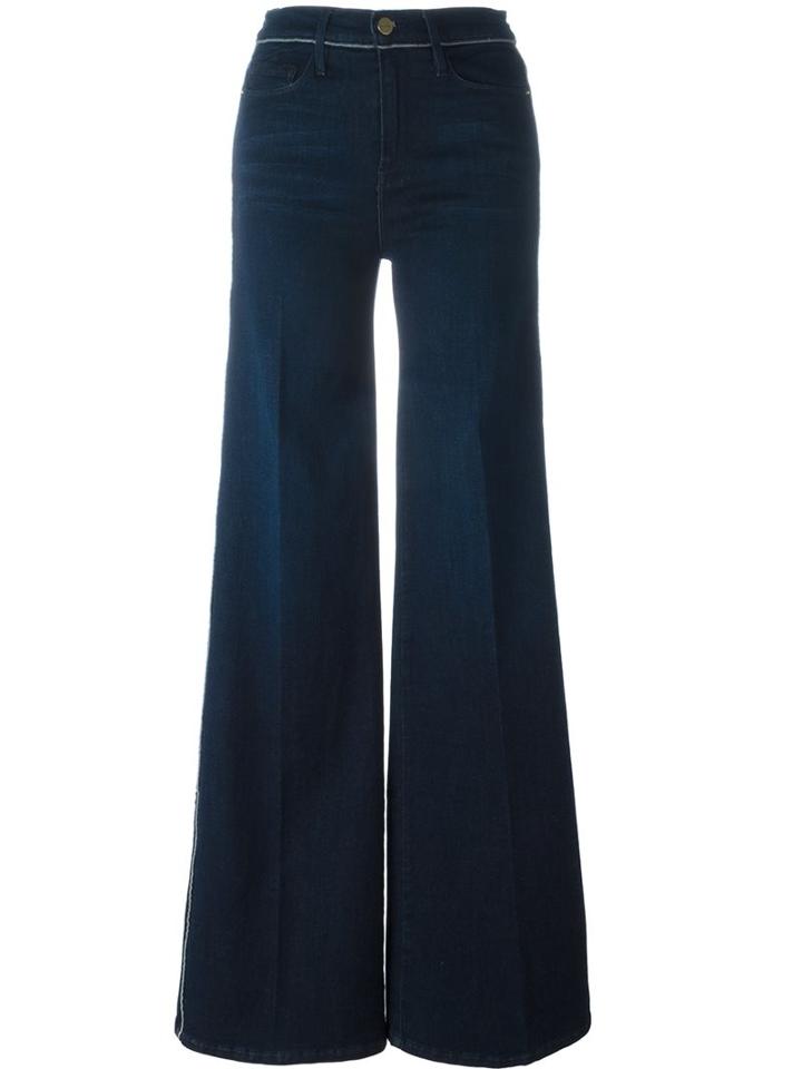 Frame Denim Wide-leg Jeans, Women's, Size: 29, Blue, Cotton/polyester/spandex/elastane