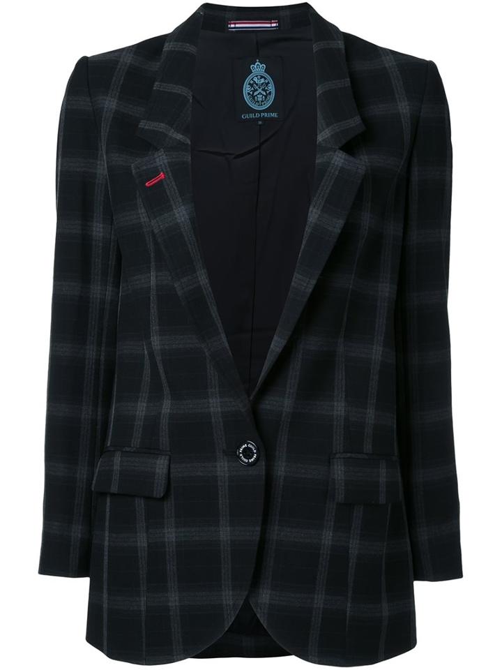 Guild Prime Checked Blazer, Women's, Size: 36, Black, Polyester
