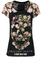 Philipp Plein Floral Sklll Print T-shirt - Black