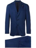 Lardini Two Piece Suit, Men's, Size: 50, Blue, Silk/cotton/wool/cotton