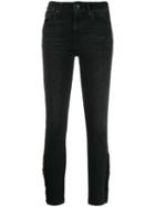 Levi's Fringed Hem Skinny Jeans - Black