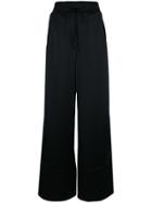 Off-white Wide-leg Drawstring Trousers - Black