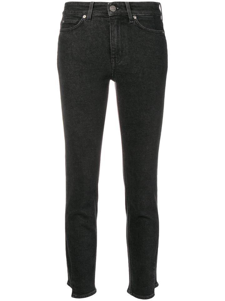 Mih Jeans Split Hem Detail Skinny Jeans - Black