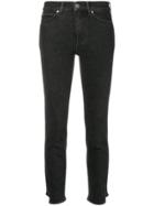 Mih Jeans Split Hem Detail Skinny Jeans - Black