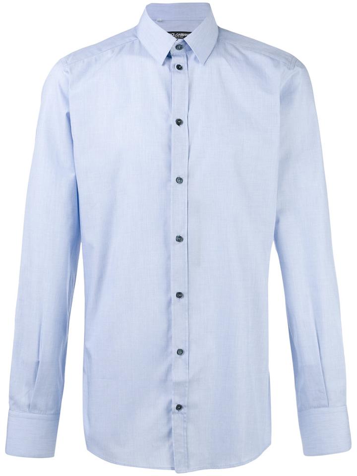 Dolce & Gabbana Button-up Shirt, Men's, Size: 39, Blue, Cotton