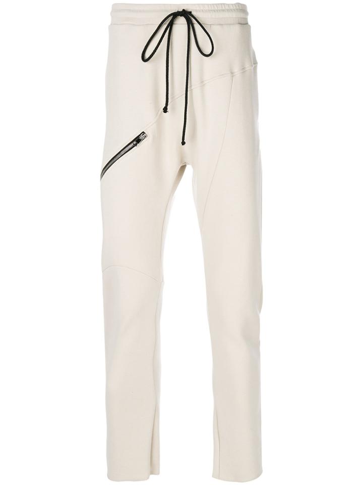 Lost & Found Rooms Zipped Detail Drawstring Sweatpants - Nude &