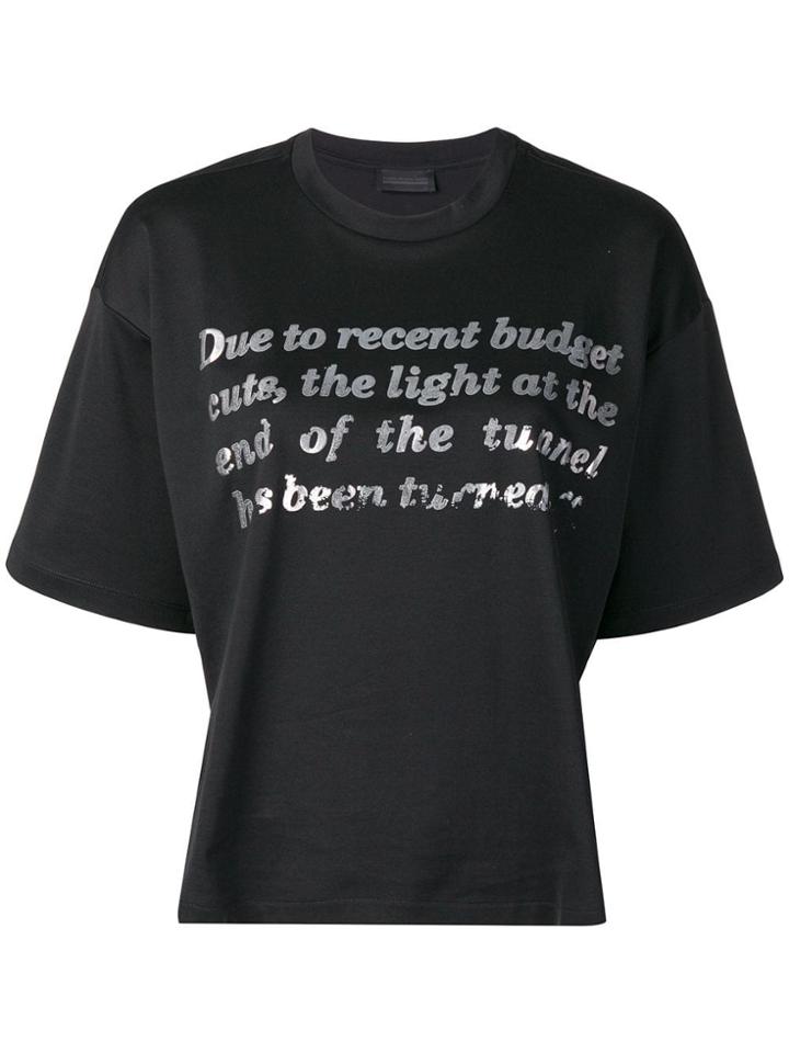 Diesel Black Gold Boxy T-shirt With Tonal Foil Print