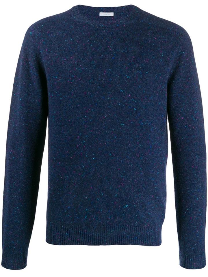 Malo Crew-neck Knit Sweater - Blue