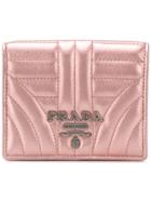 Prada Diagramme French Wallet - Pink & Purple