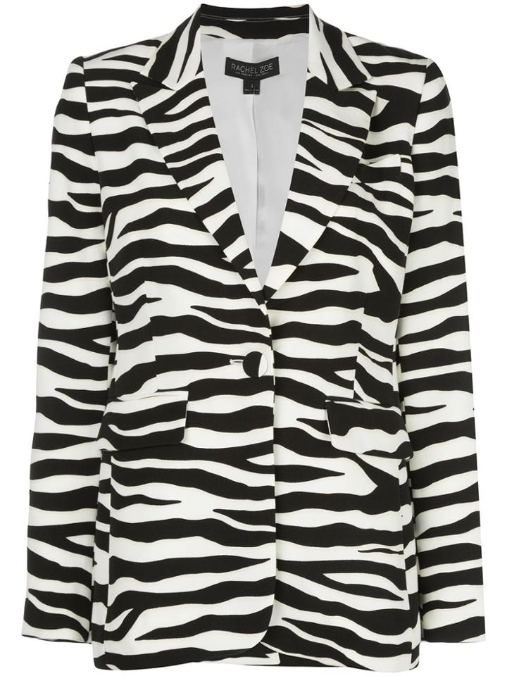 Rachel Zoe Zebra-print Blazer - Black