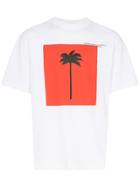 Palm Angels Big Palm Print T-shirt - White