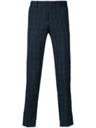 Tiger Of Sweden Checked Tailored Trousers - Blue