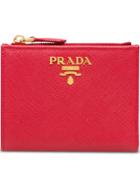 Prada Saffiano Leather Wallet - Red