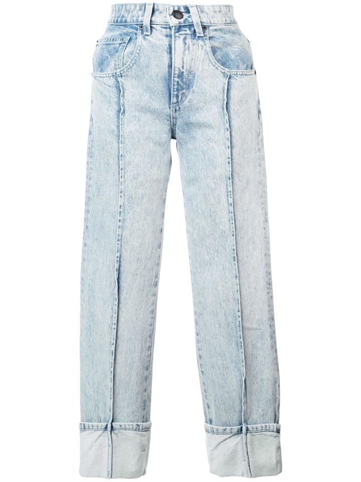 Alexander Wang Straight-leg Bleached Jeans - Blue