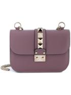 Valentino Valentino Garavani 'glam Lock' Shoulder Bag, Women's, Pink/purple, Leather/metal
