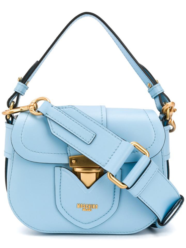 Moschino Mini Buckled Shoulder Bag - Blue