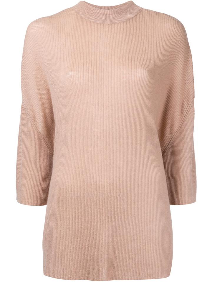 Ryan Roche - Cashmere Oversized Crew Neck Sweater - Women - Cashmere - M, Brown, Cashmere