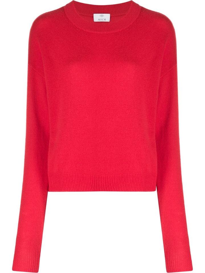 Allude Crew Neck Jumper - Red
