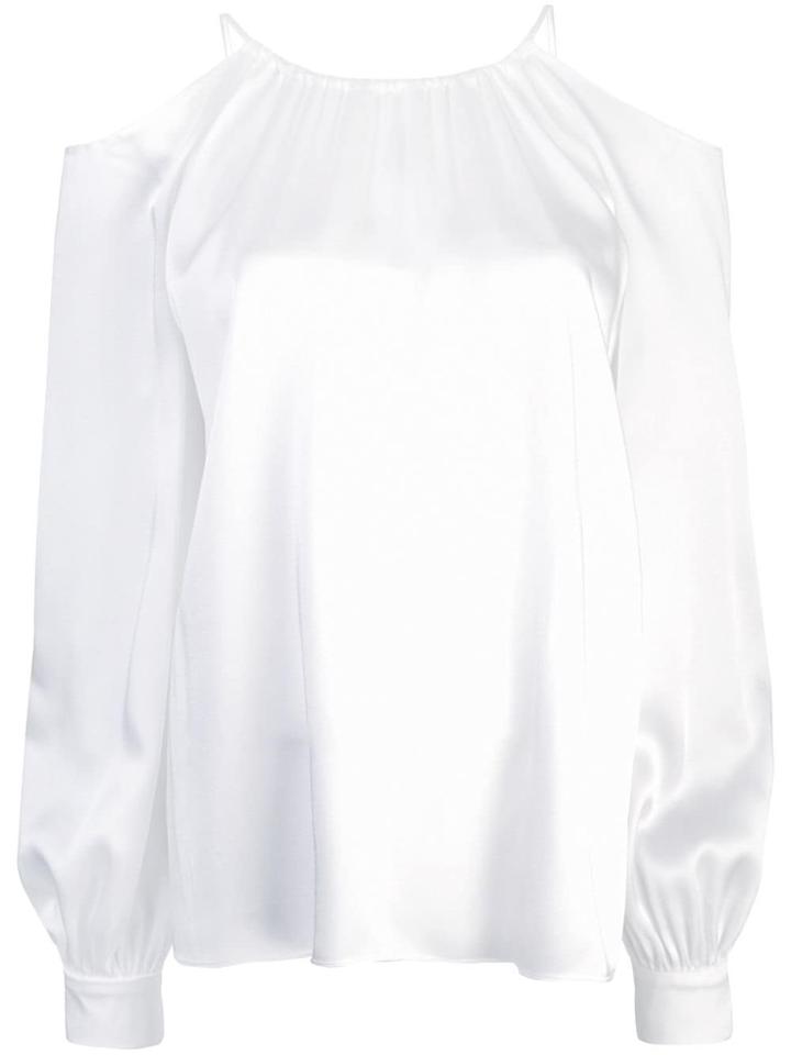 Rosetta Getty Cut-out Shoulder Blouse - White