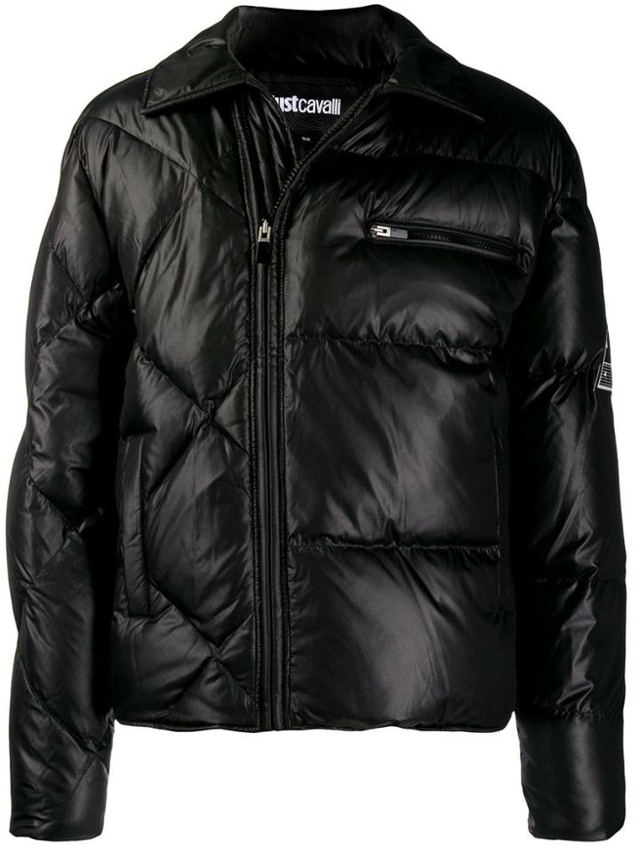 Just Cavalli Padded Biker Jacket - Black