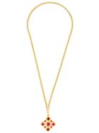 Louis Feraud Vintage Cross Pendant Necklace, Women's, Metallic
