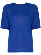 Carcel Uni Short Sleeve Alpaca Wool T-shirt - Blue
