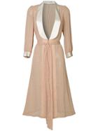 Tu Es Mon Trésor Polka Dot Midi Dress - Nude & Neutrals